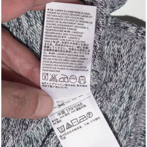 Gap V-Neck Pullover Sweater Navy Long Sleeve Lightweight Sz L Nautical Layering - Picture 4 of 14